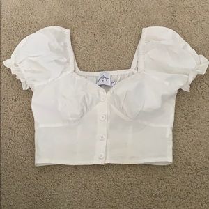 White crop top